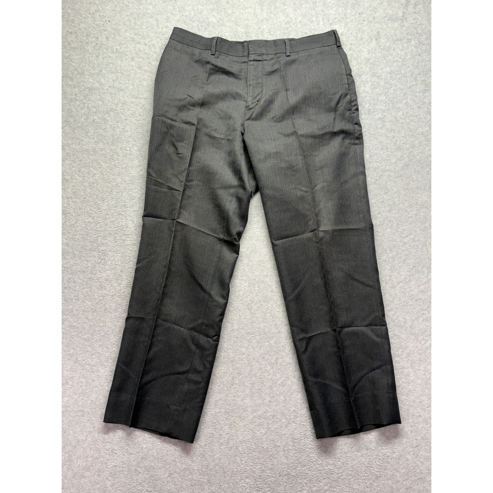Apt. 9 Mens Charcoal Gray Herringbone Dress Pants 36x34 Z9FB0419-025